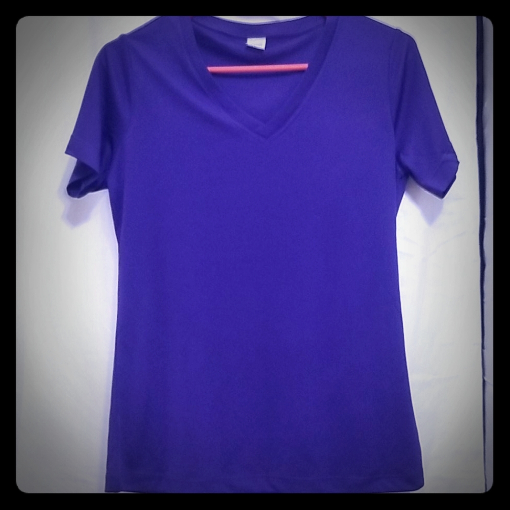 Purple workout shirt